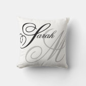 タイポグラフィエレガントモノグラム クッション (正面)