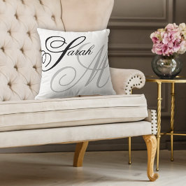 タイポグラフィエレガントモノグラム クッション