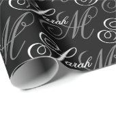 タイポグラフィエレガントモノグラム ラッピングペーパー (ロールコーナー)