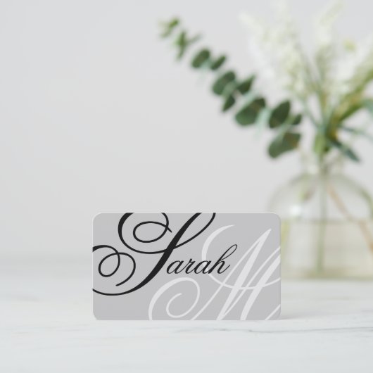 タイポグラフィエレガントモノグラム 名刺 (スタンド正面)