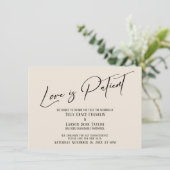 タイポグラフィエレガントラブは患者クリームカード 招待状 (スタンド正面)