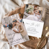 タイポグラフィエレガント写真ミニマルな日付を保存 セーブザデート