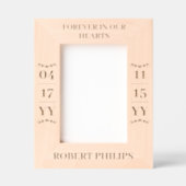 タイポグラフィエレガント永遠に我々のハート死 レーザー彫刻フレーム (正面)