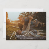 タイポグラフィエレガント1枚写真メリークリスマス シーズンカード (正面)