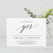 タイポグラフィエレガントyes婚約 招待状 (スタンド正面)