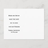 タイポグラフィオンクラフト紙結婚式日付を保存 案内ポストカード (裏面)