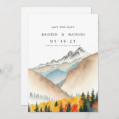 タイポグラフィオンラインマウンテン セーブザデート (正面/裏面)