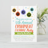 タイポグラフィオーナメント交換クリスマスパーティー 招待状 (スタンド正面)