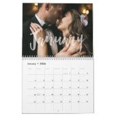 タイポグラフィオーバーレイと写真 |おシンプルよびモダン カレンダー (1月 2026)