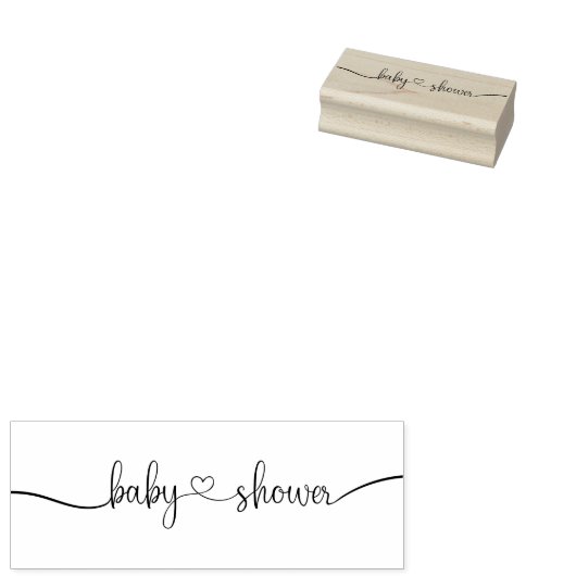 タイポグラフィカスタムックの赤ちゃんシャワー ラバースタンプ (押印)