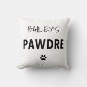 タイポグラフィカスタムドッグパパ新規犬のオーナー クッション (正面)