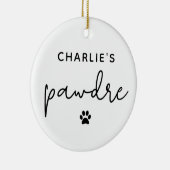 タイポグラフィカスタムドッグパパ新規犬のオーナー セラミックオーナメント (右)