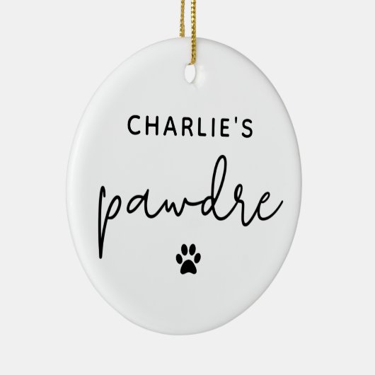タイポグラフィカスタムドッグパパ新規犬のオーナー セラミックオーナメント (右)