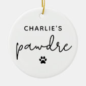 タイポグラフィカスタムドッグパパ新規犬のオーナー セラミックオーナメント (正面)