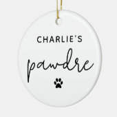 タイポグラフィカスタムドッグパパ新規犬のオーナー セラミックオーナメント (左)