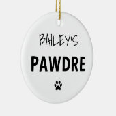 タイポグラフィカスタムドッグパパ新規犬のオーナー セラミックオーナメント (右)