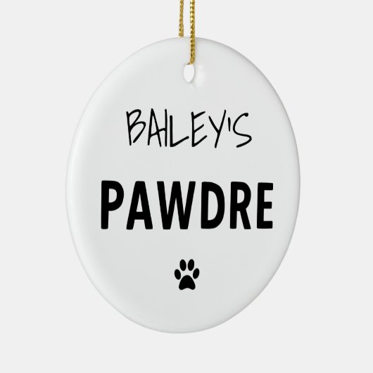 タイポグラフィカスタムドッグパパ新規犬のオーナー セラミックオーナメント (右)