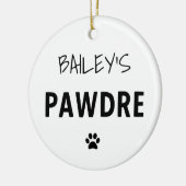 タイポグラフィカスタムドッグパパ新規犬のオーナー セラミックオーナメント (左)