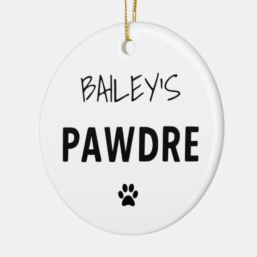 タイポグラフィカスタムドッグパパ新規犬のオーナー セラミックオーナメント (左)