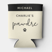 タイポグラフィカスタムドッグパパ新規犬のオーナー 缶クーラー (正面)