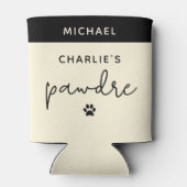 タイポグラフィカスタムドッグパパ新規犬のオーナー 缶クーラー (裏面)