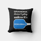タイポグラフィカスタムピックルおもしろいボール選手おばあちゃん クッション (正面)