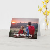 タイポグラフィカスタムフォトファーザーズデイカード カード (黄色い花)