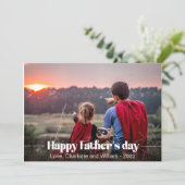 タイポグラフィカスタムフォトファーザーズデイカード 案内状 (スタンド正面)