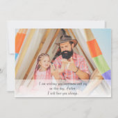 タイポグラフィカスタムフォトファーザーズデイカード 案内状 (裏面)