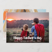 タイポグラフィカスタムフォトファーザーズデイカード 案内状 (正面/裏面)