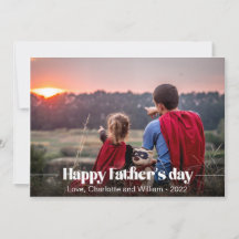 タイポグラフィカスタムフォトファーザーズデイカード