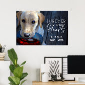 タイポグラフィカスタム付きフォトペット記念碑 ポスター (ホームオフィス)