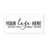 タイポグラフィカスタム会社のシックなビジネス基本ロゴ ラバースタンプ (インプリント)