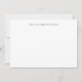 タイポグラフィカップル名ミニマル主義者 ノートカード (正面)