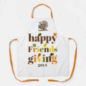 タイポグラフィカラフルとトルコの友情 エプロン (正面)