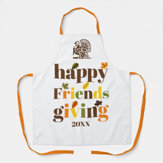 タイポグラフィカラフルとトルコの友情 エプロン (正面)