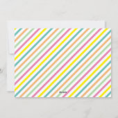 タイポグラフィカラフルズストライプハッピーガレンティンデイ シーズンカード (裏面)