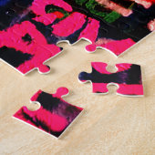 タイポグラフィカラフルック通りアート ジグソーパズル (側面)