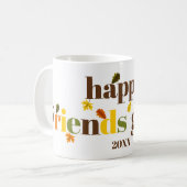 タイポグラフィカラフルハッピーフレンドシップ2019秋 コーヒーマグカップ (正面左)