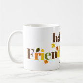 タイポグラフィカラフルハッピーフレンドシップ2019秋 コーヒーマグカップ (左)