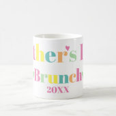タイポグラフィカラフルピンクマザーズ昼ブランチのエプロン コーヒーマグカップ (中央)