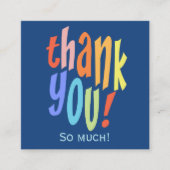 タイポグラフィカラフルー スクエア名刺 (正面)