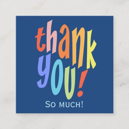 タイポグラフィカラフルー スクエア名刺 (正面)