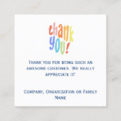 タイポグラフィカラフルー スクエア名刺 (裏面)