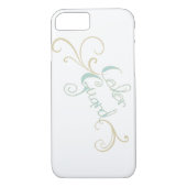 タイポグラフィカラーガードと渦巻きデザイン Case-Mate iPhoneケース (裏面)