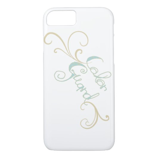 タイポグラフィカラーガードと渦巻きデザイン Case-Mate iPhoneケース (裏面)