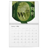 タイポグラフィカレンダー カレンダー (1月 2026)