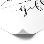 タイポグラフィカード及び結婚ギフトの標識 ポスター (角)