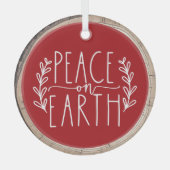 タイポグラフィキープサクツリー ガラスオーナメント (正面)