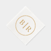 タイポグラフィクラシックシックスタイルモノグラム 箔ナプキン (右)